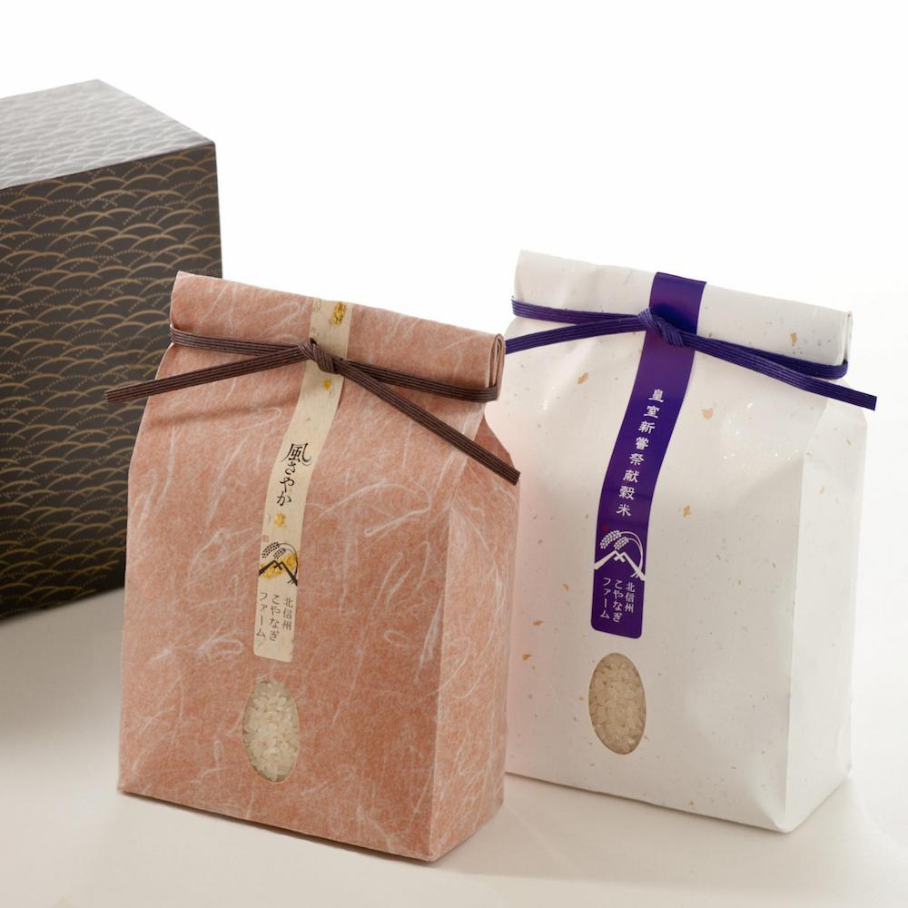 お米ギフトランキング2位贈答用皇室新嘗祭献穀米1.5Kg&風さやか1.5kgセット