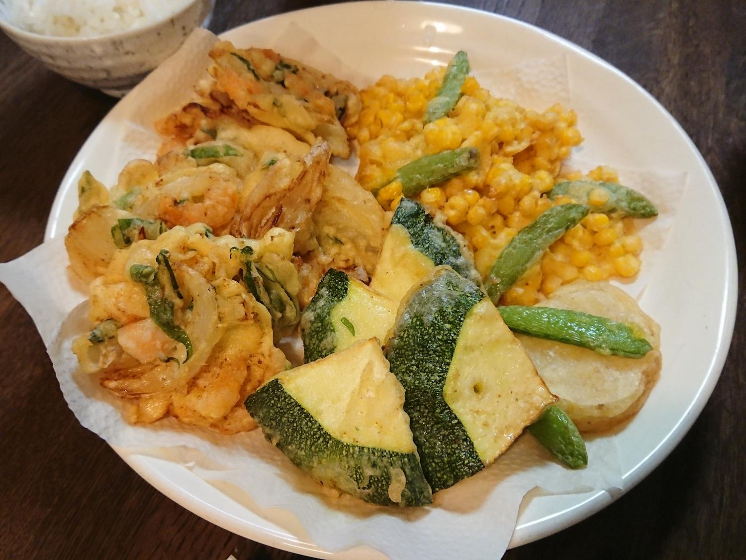 米粉は油の吸収率が低い。